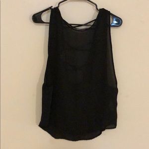 Black tank with cutout back